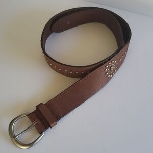 Express brown rhinestone studs belt S